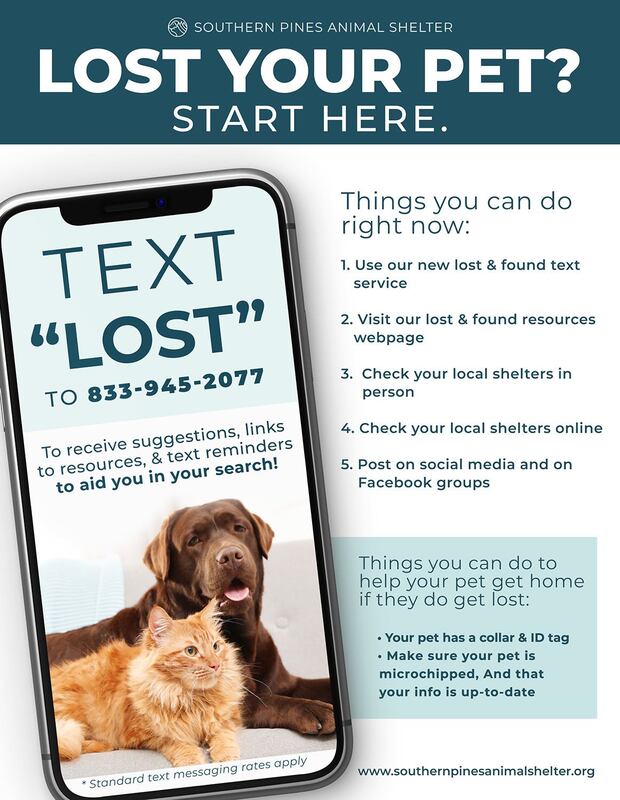 Lost and Found Pets - Southern Pines Animal Shelter